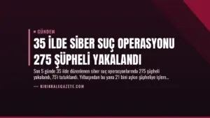 35 İlde Siber Suç Operasyonu 275 Şüpheli Yakalandı