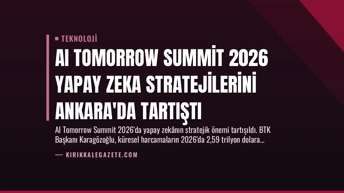 AI Tomorrow Summit 2026 Yapay Zeka Stratejilerini Ankara’da Tartıştı