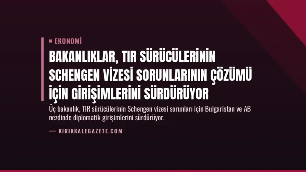 Bakanlıklar, TIR Sürücülerinin Schengen Vizesi Sorunlarının Çözümü İçin Girişimlerini Sürdürüyor