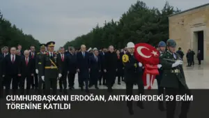 Cumhurbaşkanı Erdoğan, Anıtkabir'deki 29 Ekim törenine katıldı