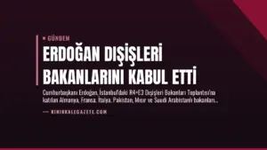 Erdoğan Dışişleri Bakanlarını Kabul Etti