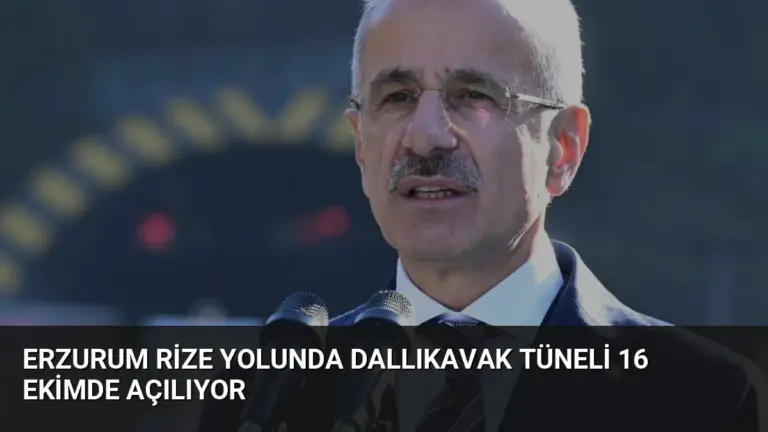 Erzurum Rize yolunda Dallıkavak Tüneli 16 Ekimde açılıyor