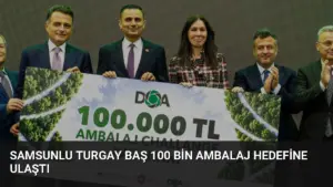 Samsunlu Turgay Baş 100 Bin Ambalaj Hedefine Ulaştı