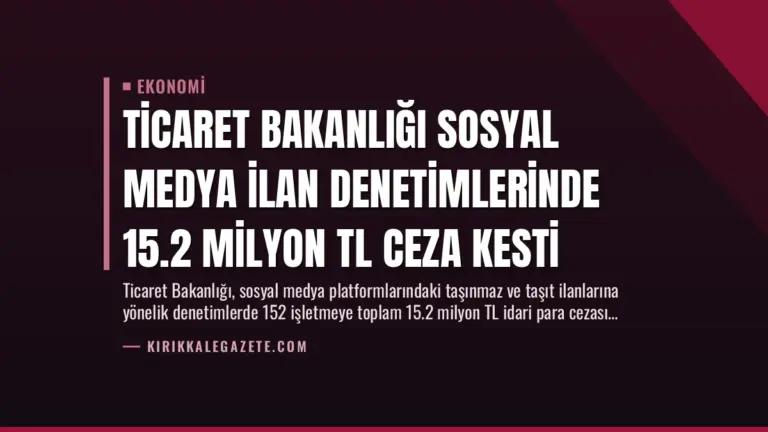 Ticaret Bakanlığı Sosyal Medya İlan Denetimlerinde 15.2 Milyon TL Ceza Kesti
