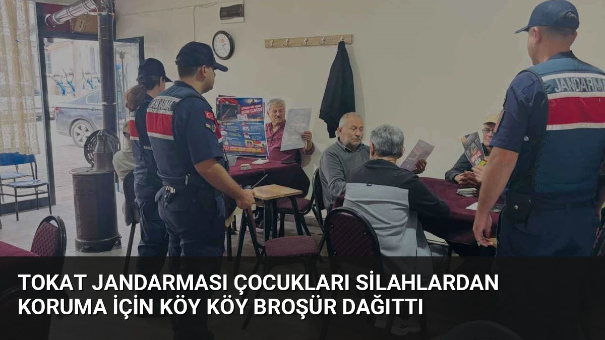 Tokat Jandarması Çocukları Silahlardan Koruma İçin Köy Köy Broşür Dağıttı