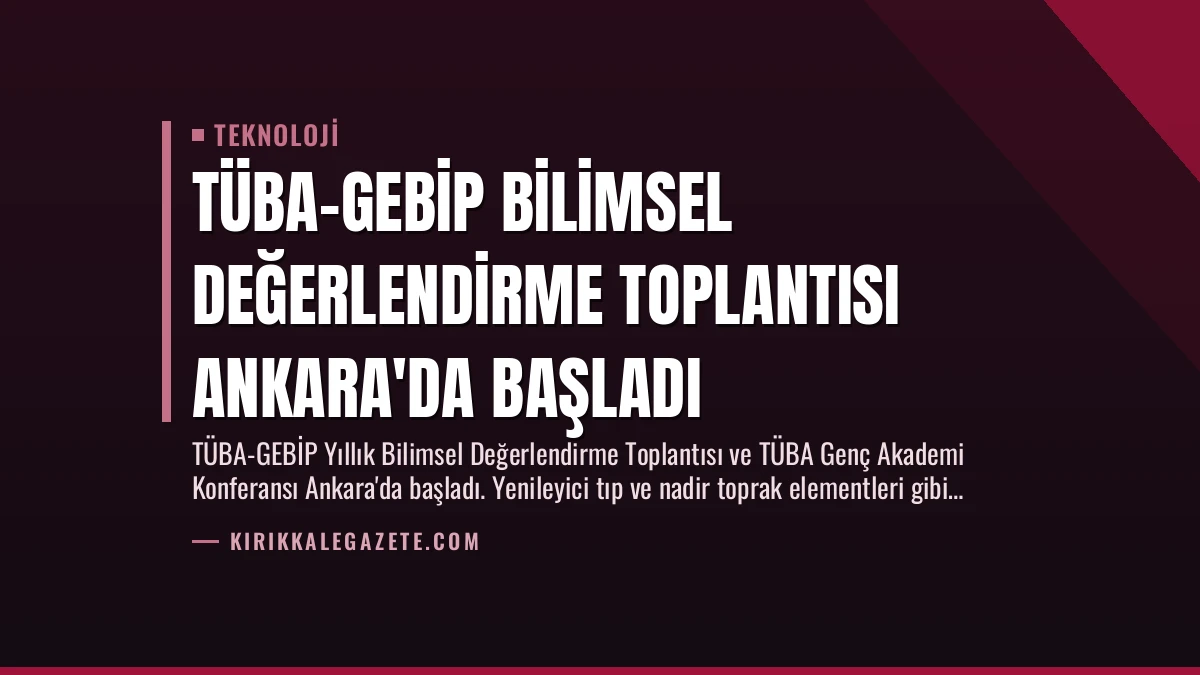 TÜBA-GEBİP Bilimsel Değerlendirme Toplantısı Ankara’da Başladı